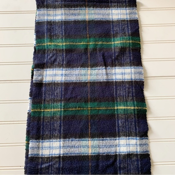 Acrylic Plaid Scarf V. FRAAS The Scarf Source German Blue and Green Soft - Picture 6 of 10